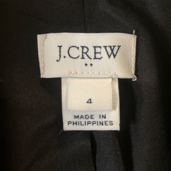 J. Crew Factory Black Wool Bow Coat Size 4 - Picture 10 of 12